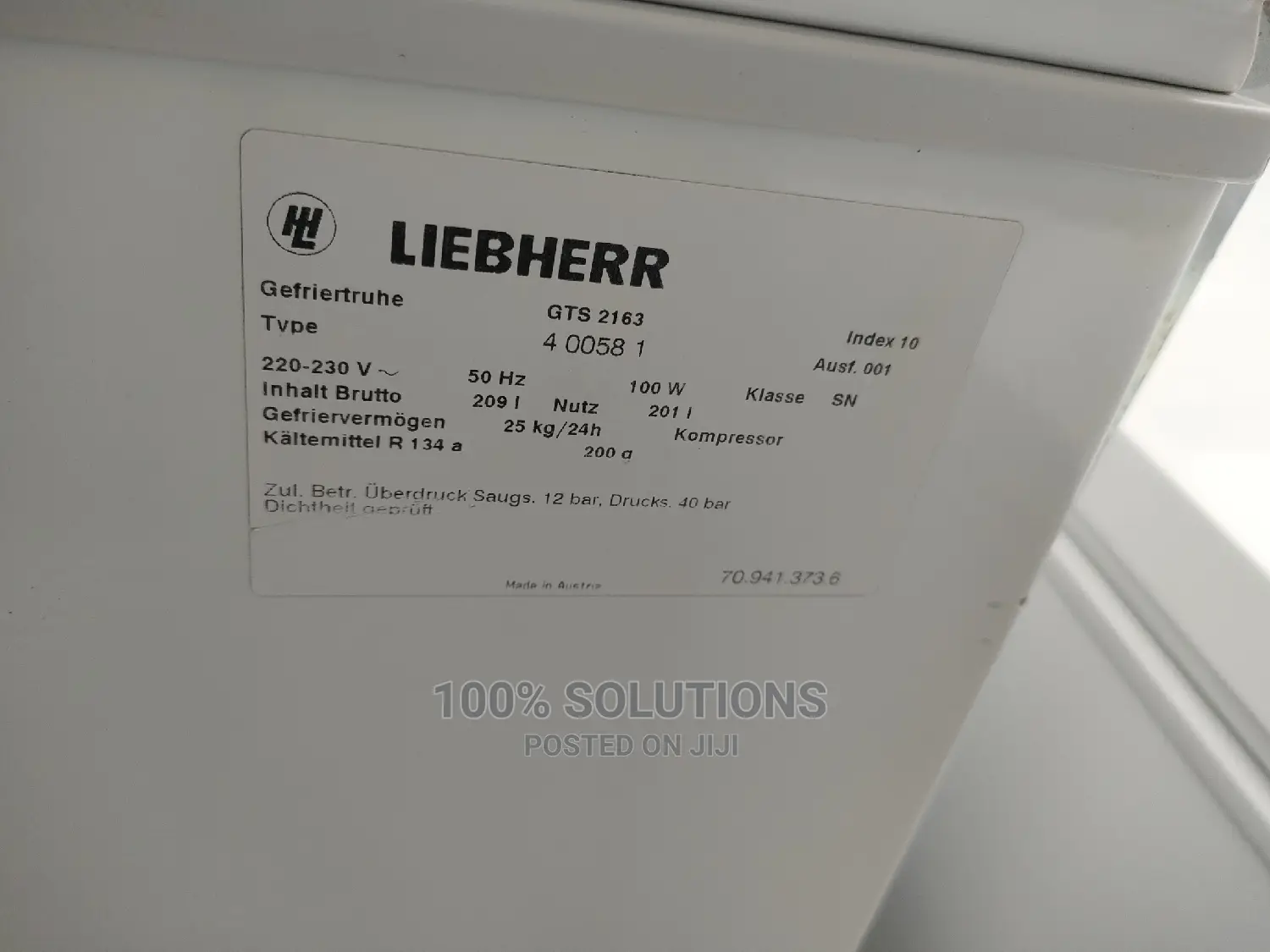 209 Liters Liebherr German Freezer for Sale