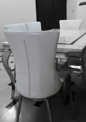 Luxurious 6 Seater Marble Top Dining Table With Chairs.