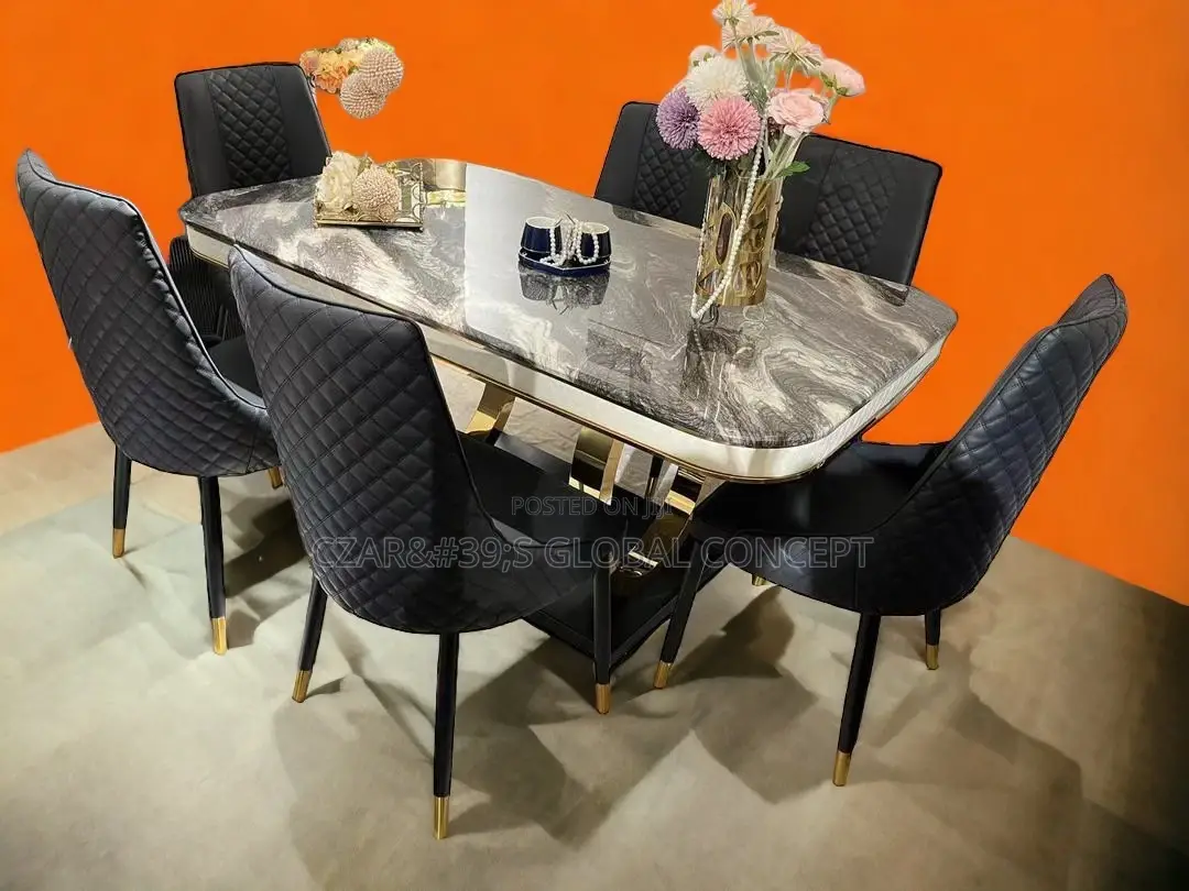 Executive Marble Top Dining Set