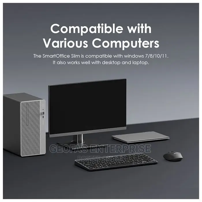 Oraimo Smart Slim Mechanism Wireless Keyboard Mouse Combo