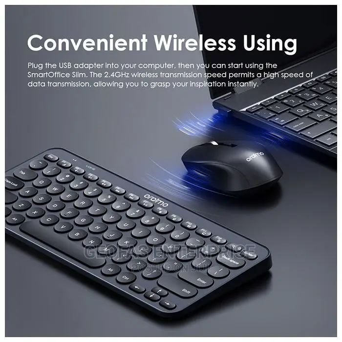 Oraimo Smart Slim Mechanism Wireless Keyboard Mouse Combo
