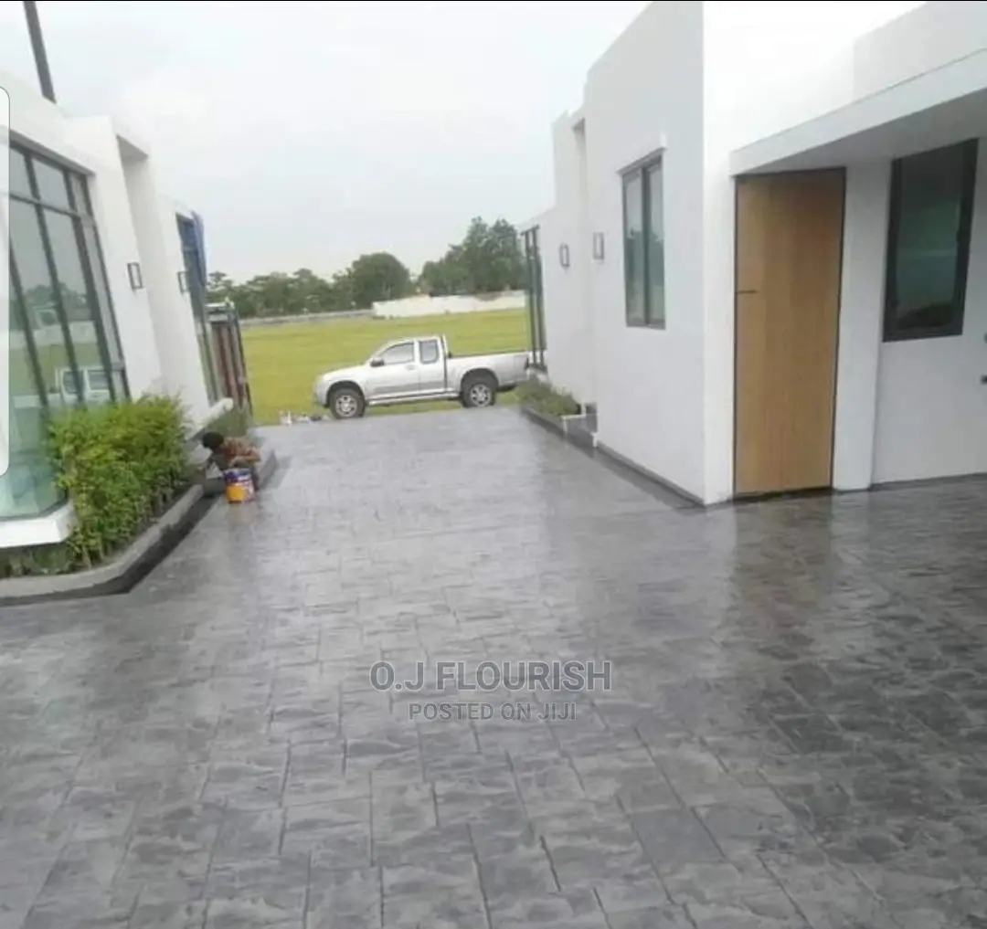 Neatly Designed Stamped Concrete