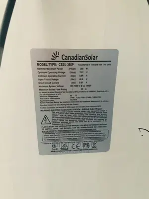350 Watts Canadian Panel