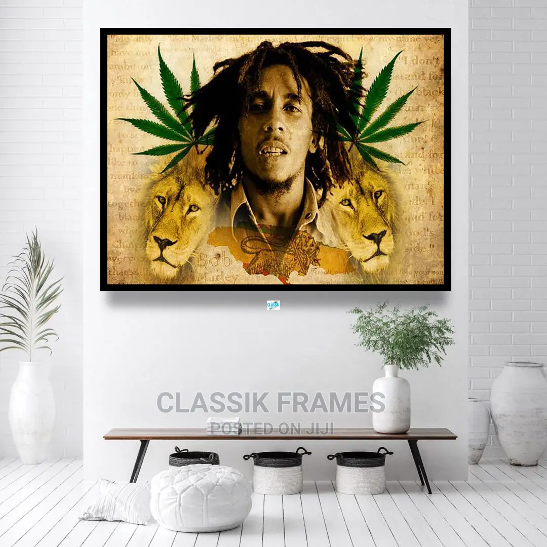 Bob Marley Lion Face Artistic Painting Wall Art