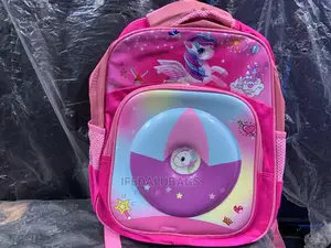 Quality Cartoon Character Pink Children School Bag