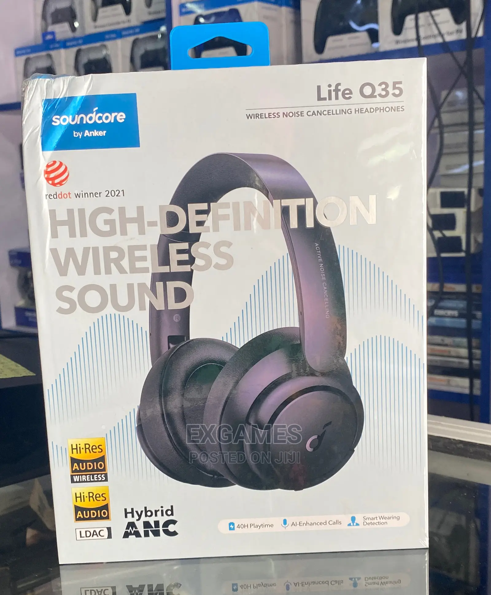 Life Q35 Noise Cancellation Wireless Headphones Black Color