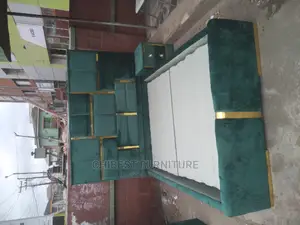 Quality 4.5by6 Upholstery Padded Bed Frame With One Bed Side
