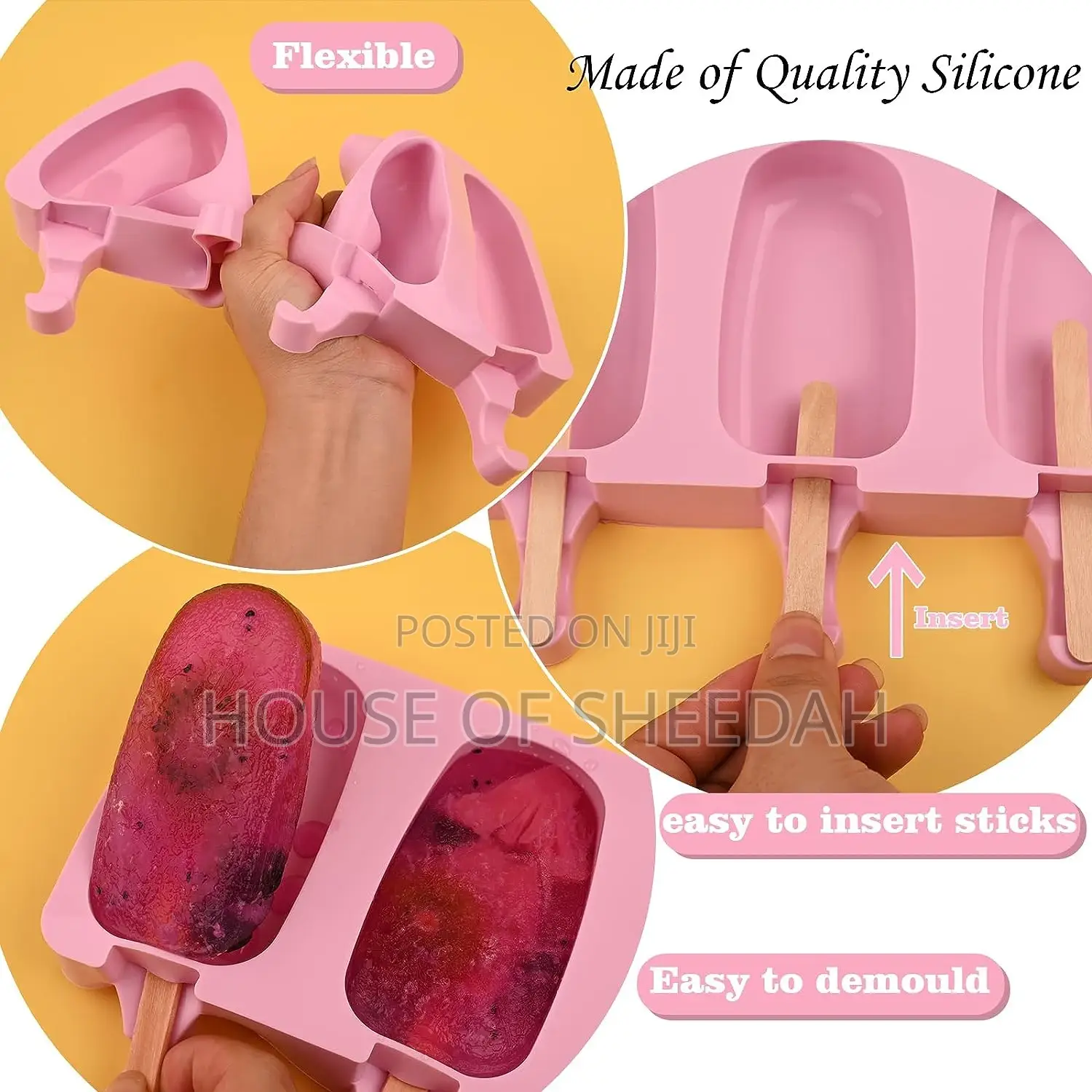 Silicon Popsicle Mold With 50 Sticks