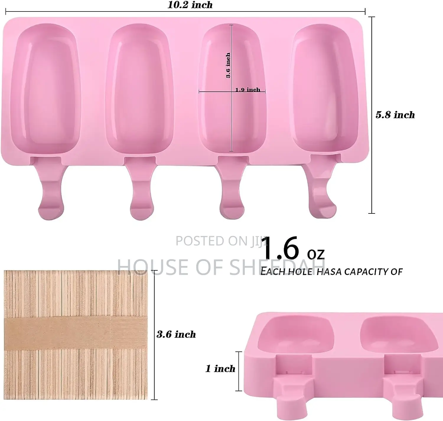 Silicon Popsicle Mold With 50 Sticks