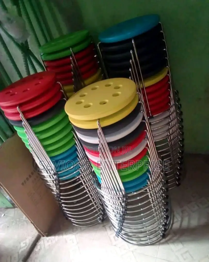 Round Iron Leg Stools