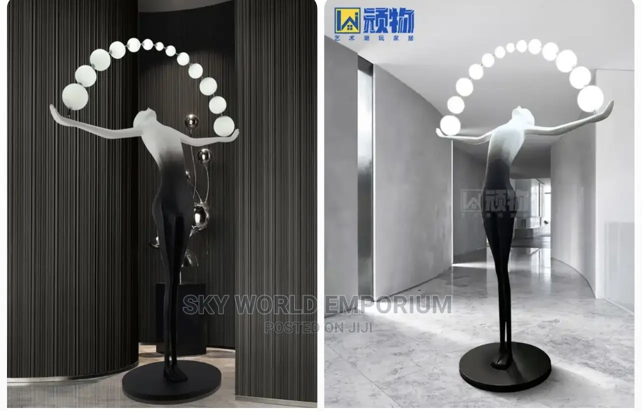 Custom Art Human Sculpture Led Hotel Lobby