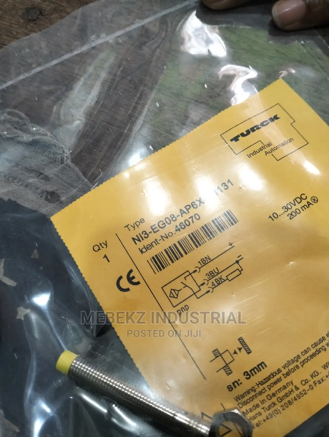 Turck Proximity Sensor Ni3-Eg08-Ap6x-V1131