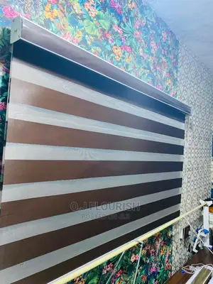 Brown Shinny Window Blinds