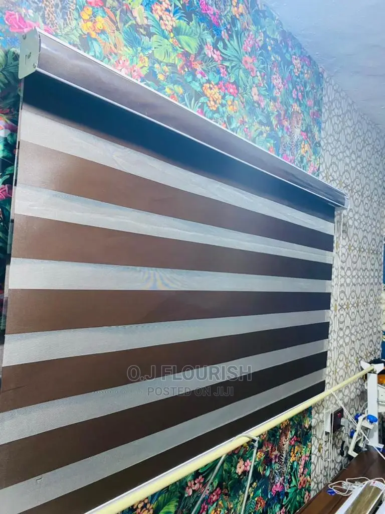 Brown Shinny Window Blinds