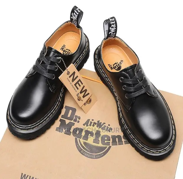 Martens 1461 Bex White Double Stitch Leather Shoes in Lagos