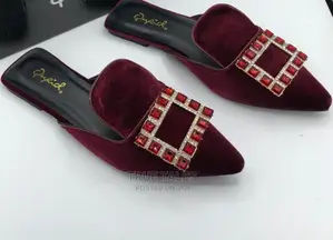 Ladies Flat Classy Velvet Slippers