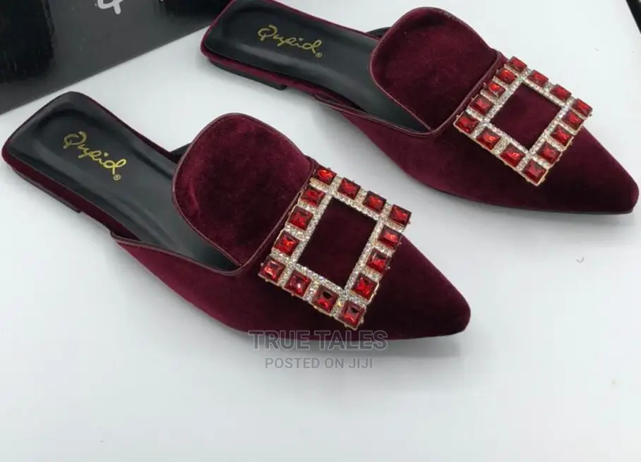 Ladies Flat Classy Velvet Slippers