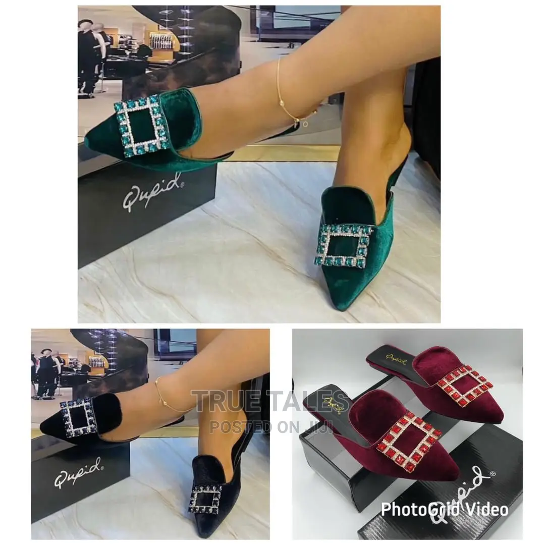 Ladies Flat Classy Velvet Slippers