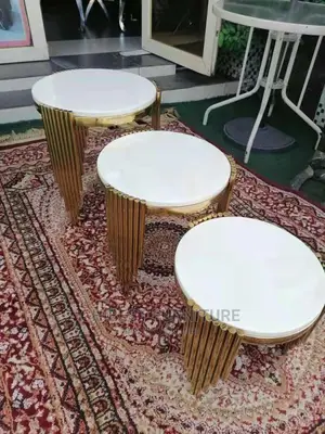 Center Table With Two Stools