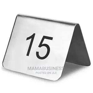 Number 1-15 Stainless Steel Table Sign Display-15pcs
