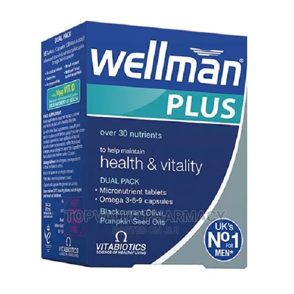 Wellman Plus Omega369 Multivitamin for Men by Vitabiotics in Ikeja