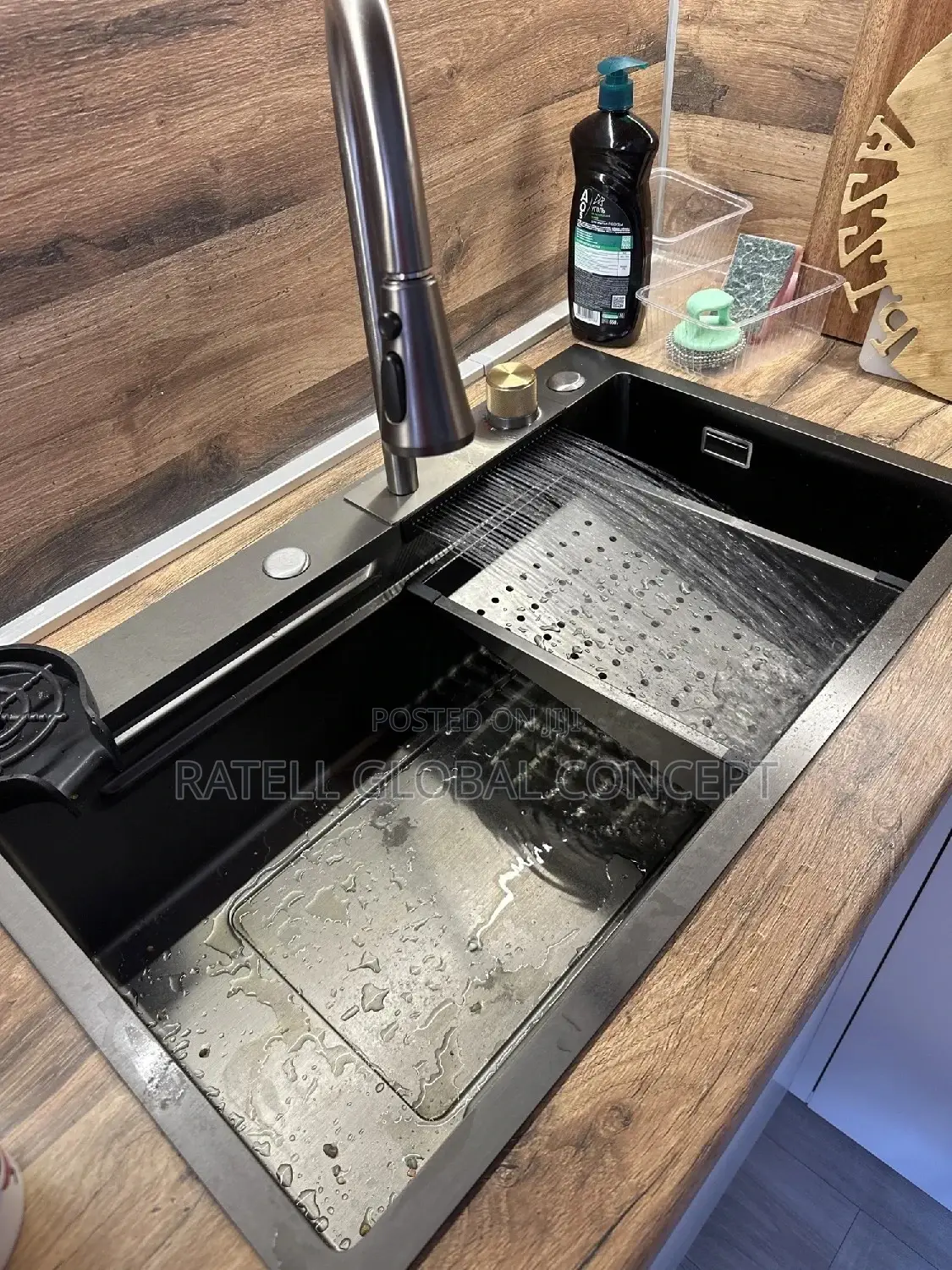 Multi-Function Double Bowl Handmade Kitchen Sink