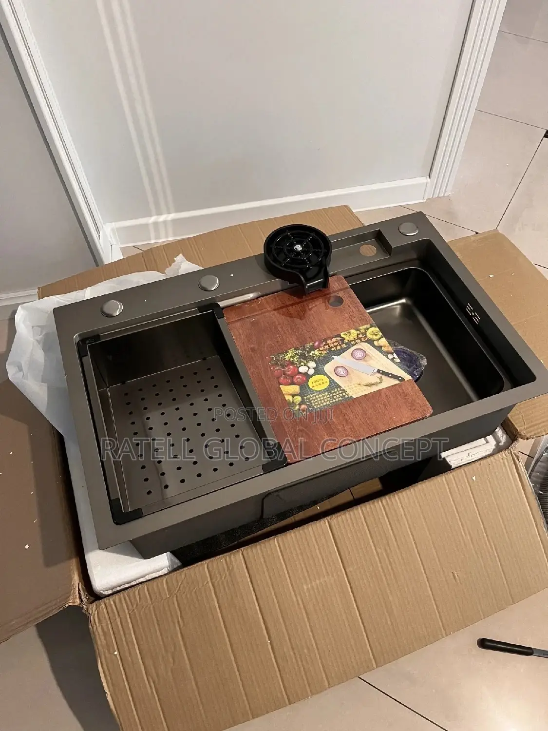 Multi-Function Double Bowl Handmade Kitchen Sink