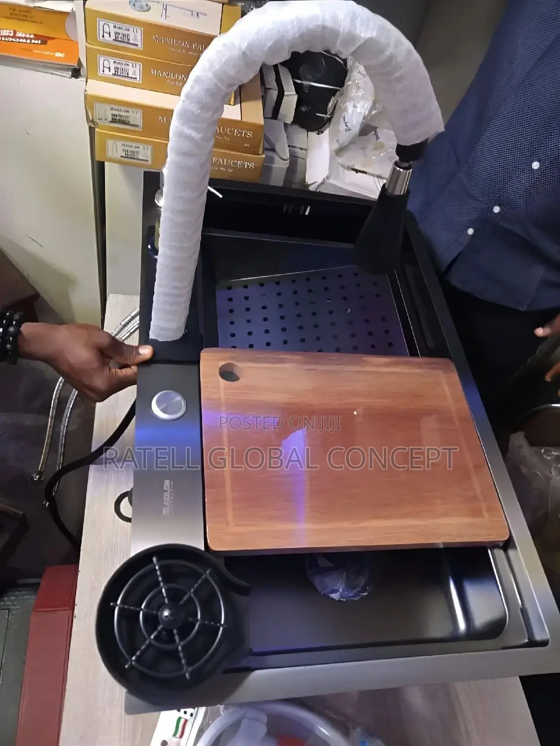 Multi-Function Double Bowl Handmade Kitchen Sink