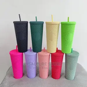 Knitted Rainbow Cup With Straw