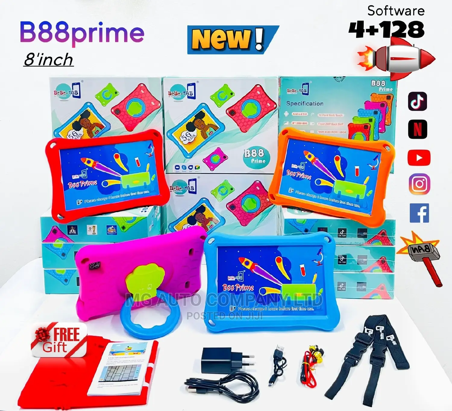 New Bebe B88 Prime 128 GB Pink