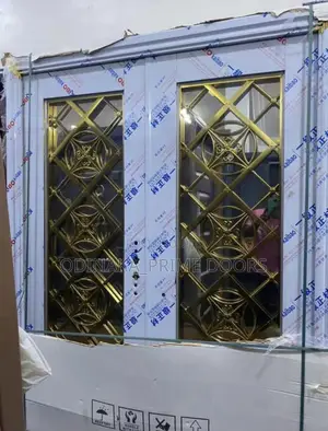 7ft by 5ft Gold Ring Anti-Rust German Glass Door