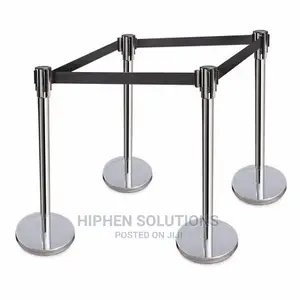 Hiphen Solutions Retractable Belt Stanchions Stainless Steel