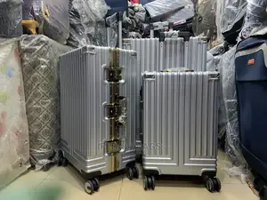 Set of Silver Quality Aluminum Frame Travel Luggage