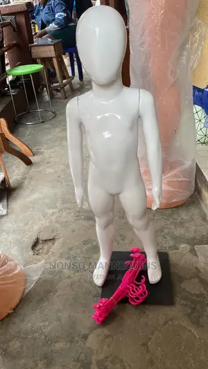 Unisex Age 1 to 3 Years Glossy White Kiddie's Mannequins
