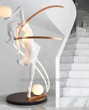 Modern Resin Goddess Sculpture LED Floor Lamp