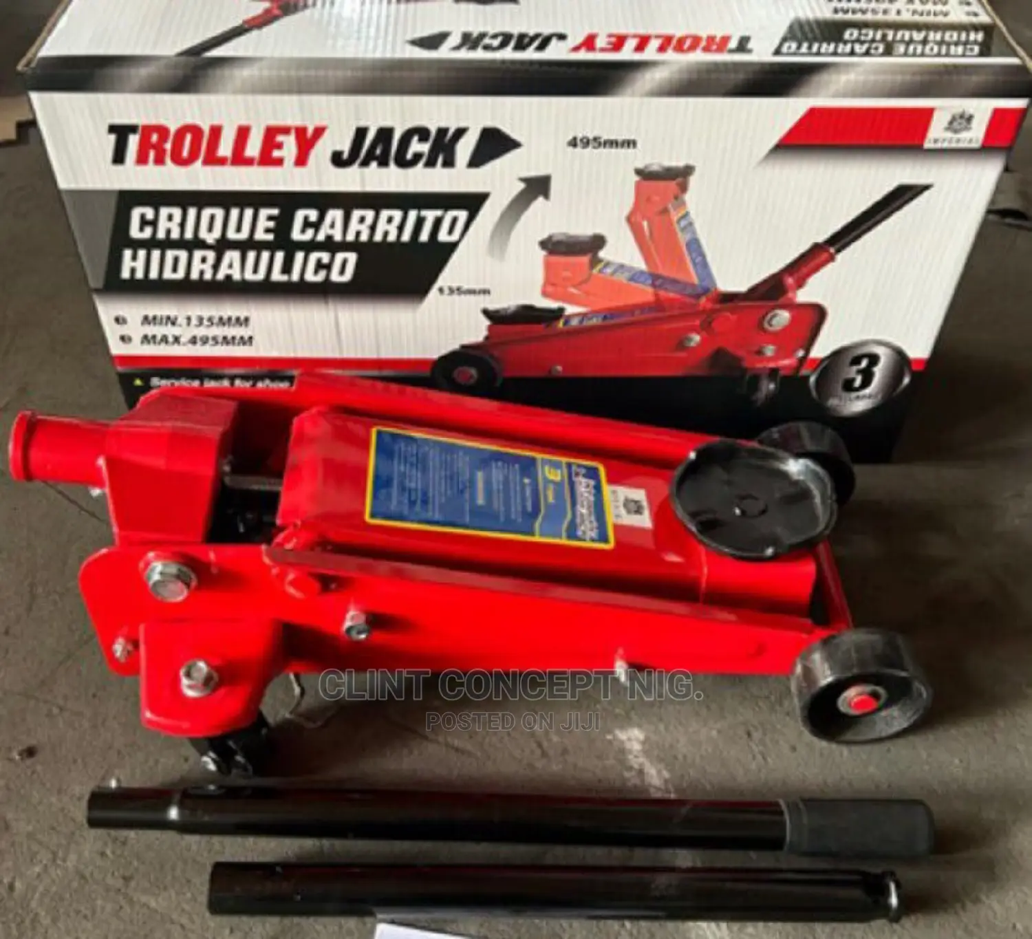3 Tons Heavy Duty Hydraulic Floor Trolley Jack