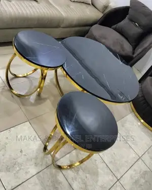 Quality Imported Center Marble Table With Side Tables