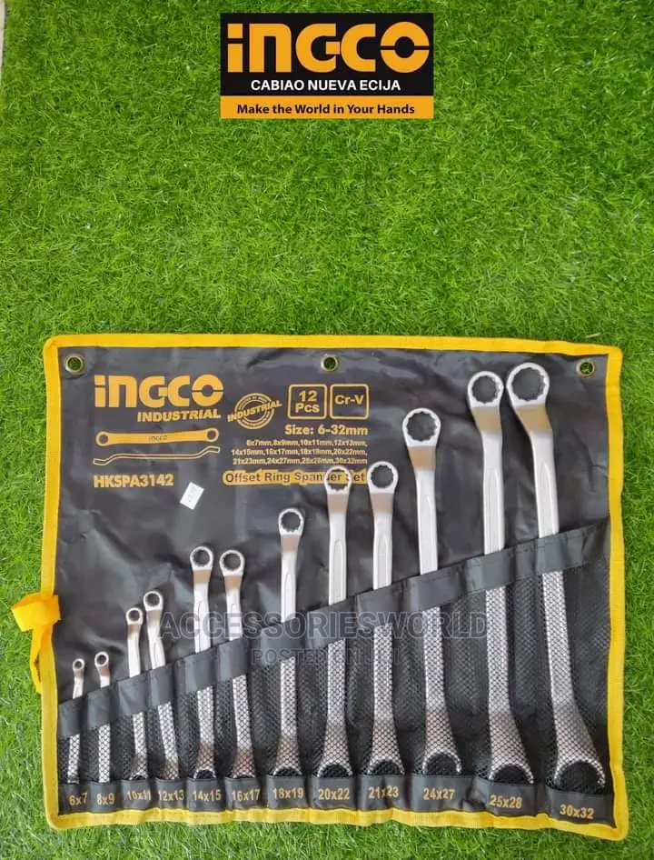 Ingco Offset Ring Spanner Set (Size: 6mm-32mm)