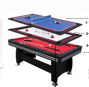 7ft 3 in 1 Snooker, Table Tennis and Air Hockey , Combo