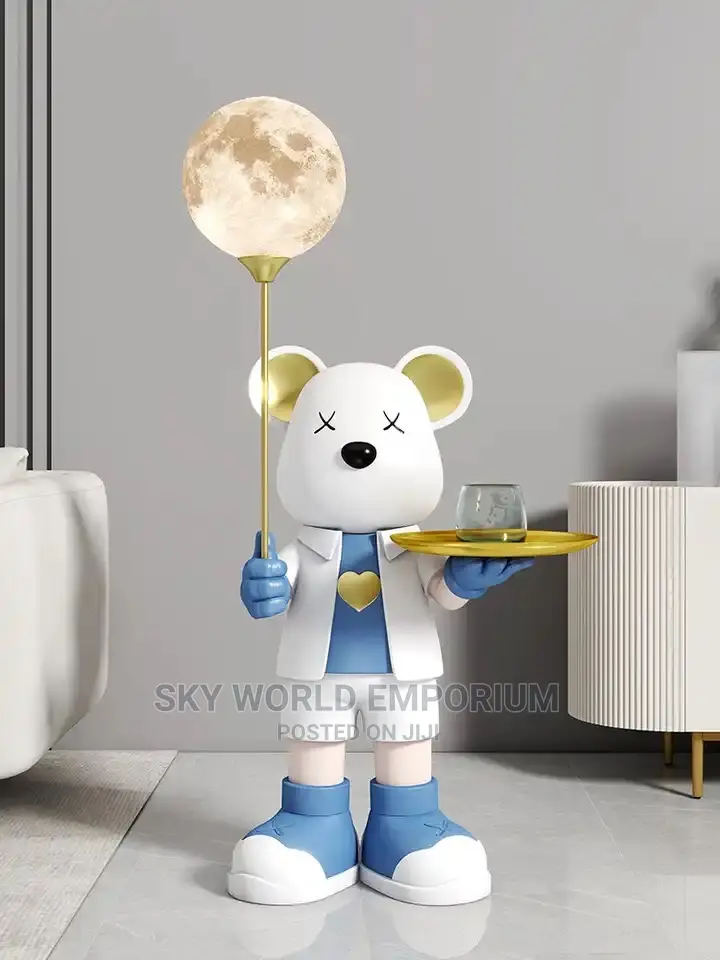 Home Decor Sculpture Figurine Bear Moon Ornaments