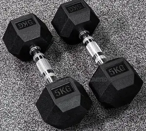 Pair of 5kg Hex Dumbbell