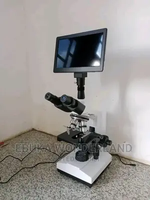 Microscope With Monitor and Camera