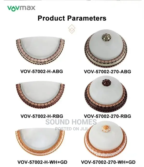 Fibre Ceiling Fitting and Half Moon Wall Bracket