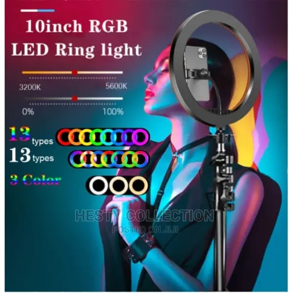 10 Inches RGB Ringlight With Tripod Stand