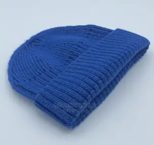 Photo - Casual Blue Unique Short Fold Head Warmer Hat