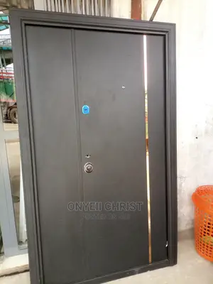 4x7ft Steel Black Door