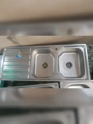 Kitchen Sink With Double Bowl Single Tray