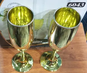 Gold Champagne Stainless Steel Glass Unbreakable