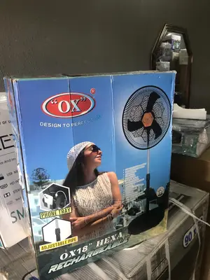 18" Rechargeable Standing Fan Ox Hexa