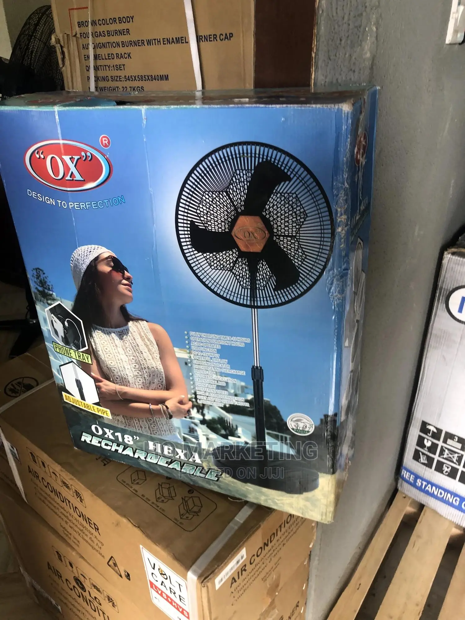 Ox Rechargeable Standing Fan Hexa